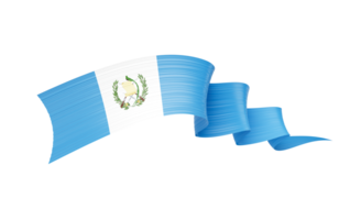 3d Flag Of Guatemala 3d Shiny Waving Twisted Ribbon Flag On White Background 3d Illustration png