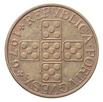 old Portuguese escudo coin photo