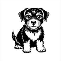 Border Terrier Art, Icons vector