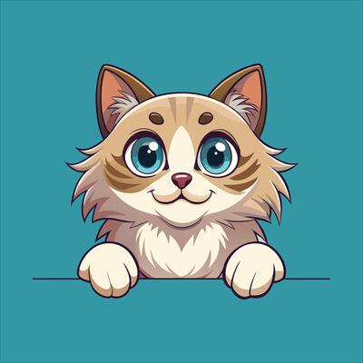 Adorable Ragdoll Cat Peeking