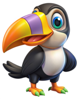 Exotic Toucan in a Tropical Rainforest Setting png