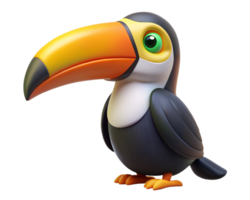 Bright and Colorful Toucan on a Tree png