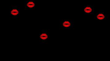 Kisses fall from the top to the bottom video