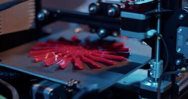 Process of creating 3D model with modern printing machine video