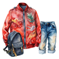 Chinese New Year a red bomber jacket featuring dragon and floral png