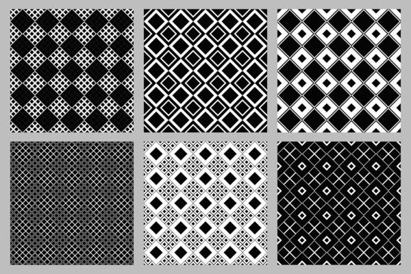 Seamless abstract diagonal square pattern background design set