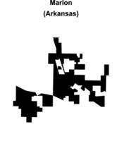 Marion, Arkansas blank outline map vector