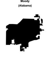 Moody, Alabama blank outline map vector