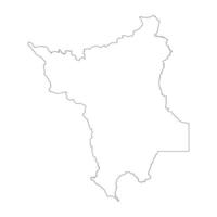Roraima state blank outline map vector