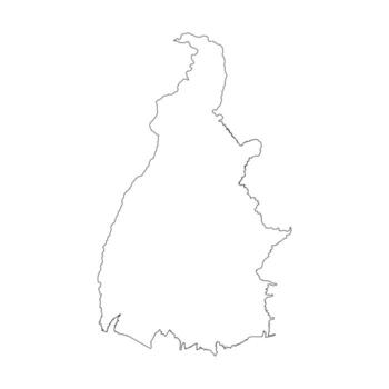 Tocantins state blank outline map vector