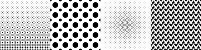 Monochrome geometrical pattern collection vector