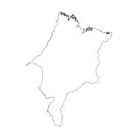 Maranhao state blank outline map vector