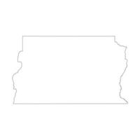 Distrito Federal state blank outline map vector