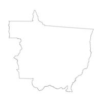 Mato Grosso state blank outline map vector