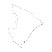 Sergipe state blank outline map vector