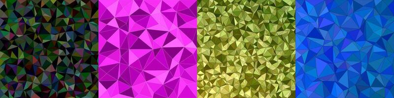 Abstract triangle polygon background collection vector