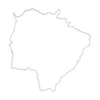 Mato Grosso do Sul state blank outline map vector