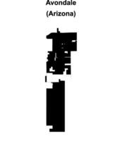 Avondale, Arizona blank outline map vector