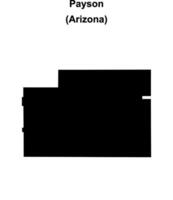 Payson, Arizona blank outline map vector