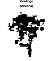 Coolidge, Arizona blank outline map vector