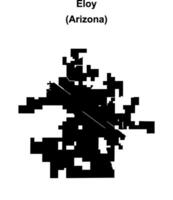 Eloy, Arizona blank outline map vector