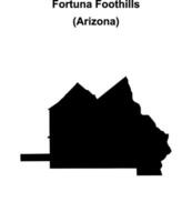 Fortuna Foothills, Arizona blank outline map vector
