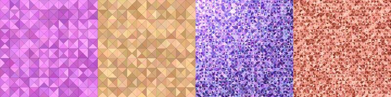 Abstract triangle polygon background set vector