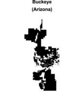 Buckeye, Arizona blank outline map vector