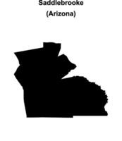 Saddlebrooke, Arizona blank outline map vector
