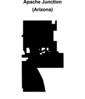 Apache Junction, Arizona blank outline map vector