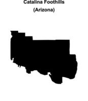 Catalina Foothills, Arizona blank outline map vector