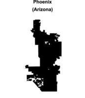 Phoenix, Arizona blank outline map vector