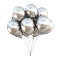 Silver Balloons Cluster png