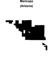 Maricopa, Arizona blank outline map vector