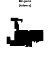 Kingman, Arizona blank outline map vector