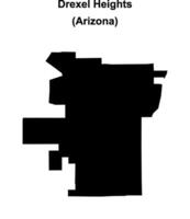 Drexel Heights, Arizona blank outline map vector