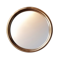Minimalist Gold-Framed Round Mirror png