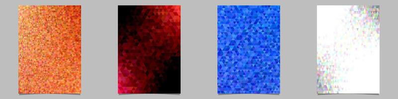 Abstract triangle polygon brochure background collection vector