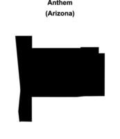 Anthem, Arizona blank outline map vector