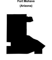 Fort Mohave, Arizona blank outline map vector
