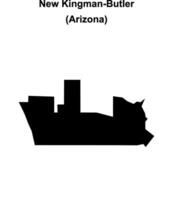 New Kingman-Butler, Arizona blank outline map vector