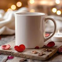 Mug mockup for Valentine's Day them photo