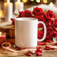 Mug mockup for Valentine's Day them photo