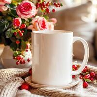 Mug mockup for Valentine's Day them photo