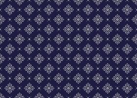 geometric ethnic fabric seamless pattern, white and blue color, design for cloth, carpet, batik, wallpaper, wrapping etc. vector