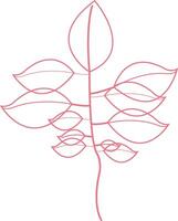 Botanical Art A Simple Leaf Print vector