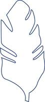 Tropical Vibes A Simple Leaf Illustration vector