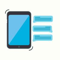 Colored icon of smartphone chatting. illustration. Suitable for web, social media, etc. vector