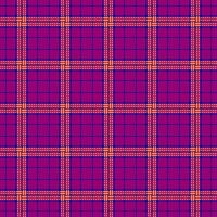 Us textile fabric check, native plaid background texture. Hippie tartan seamless pattern in pink and indigo colors. vector
