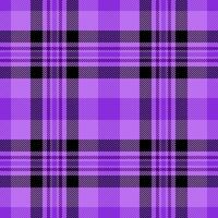 Vibrant purple and black plaid pattern. Perfect for textile design, fashion, websites, or any project needing a bold, geometric texture. Seamless repeat for endless possibilities. vector